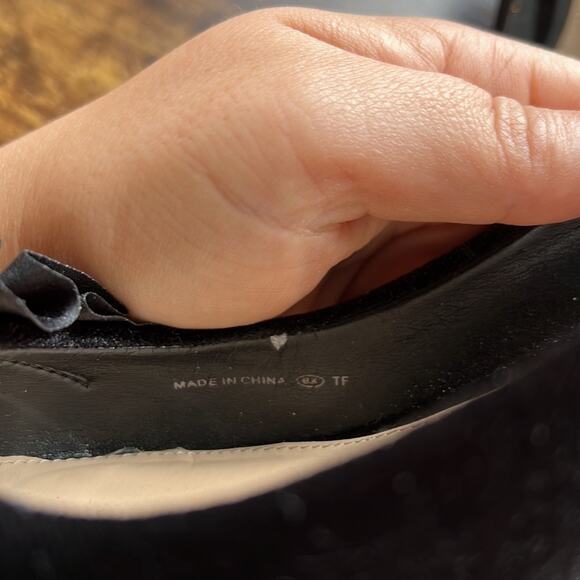 Nina New York Thea Black Velvet Feel Formal Sleek Small Heels - Picture 7 of 13